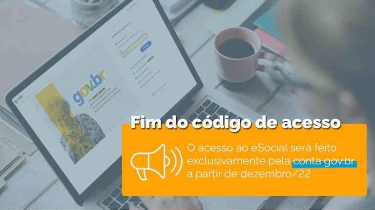 Fim do Código de acesso - eSocial